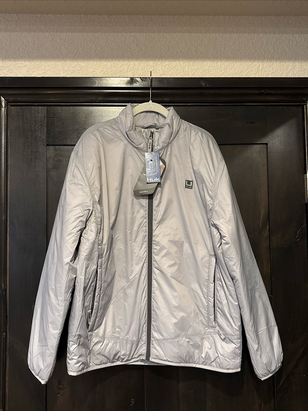 HUK Men's Primaloft Insulated Jacket Performance Coat Gray Men’s L Retail $150